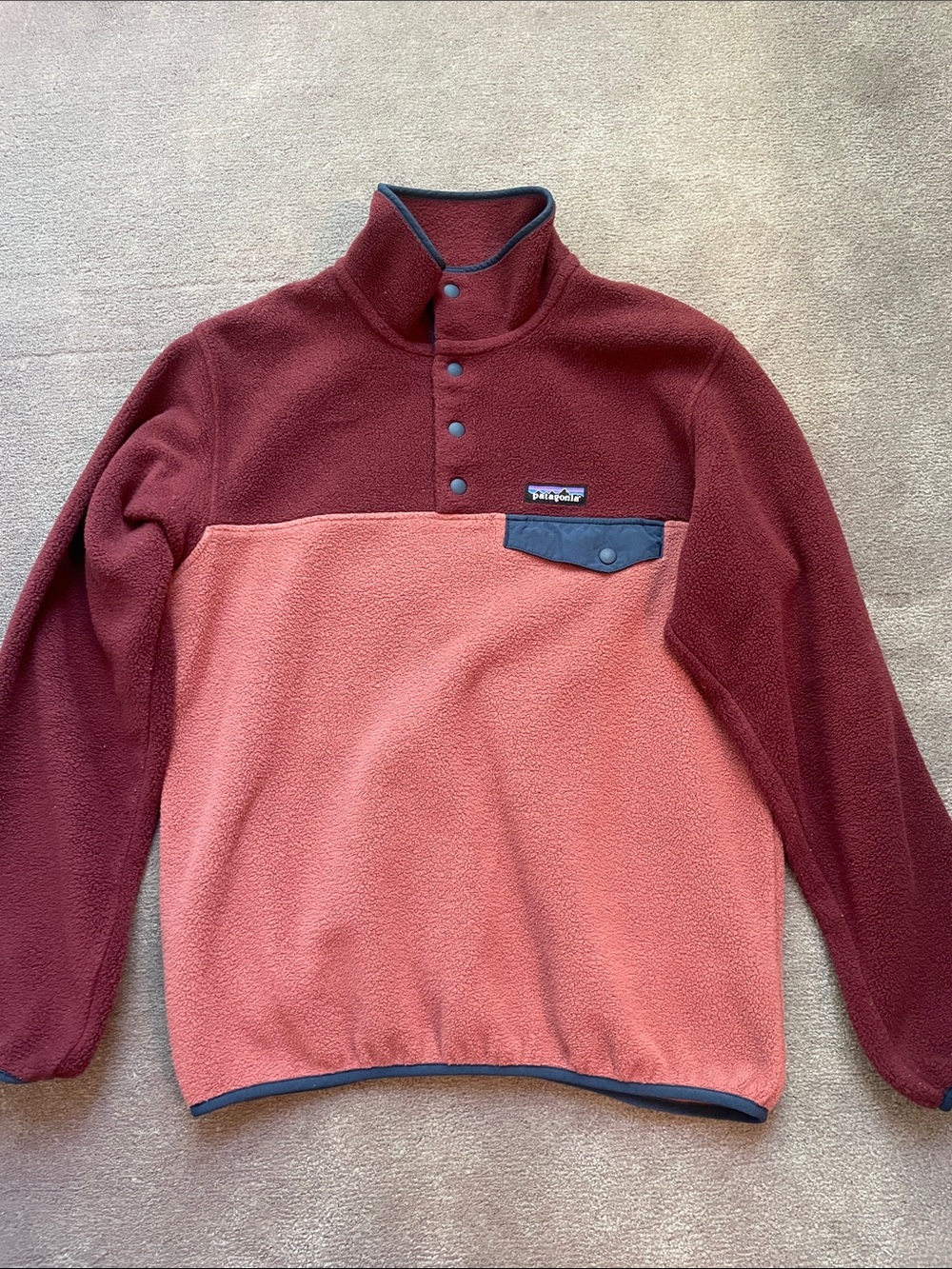 Patagonia Synchilla Fleece - Burgundy & Dusty Rose